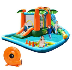 Jungle Inflatable Dual Slide Pool & Bounce House product